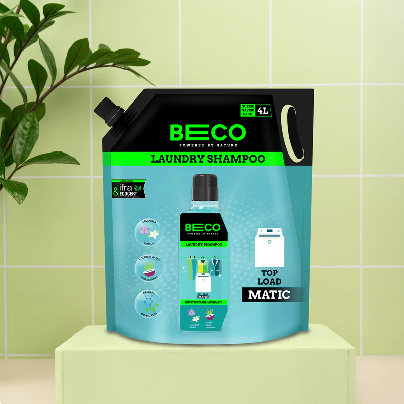 BECO Laundry Shampoo – Top Load Matic | Plant-Based Liquid Detergent | 4 Litre